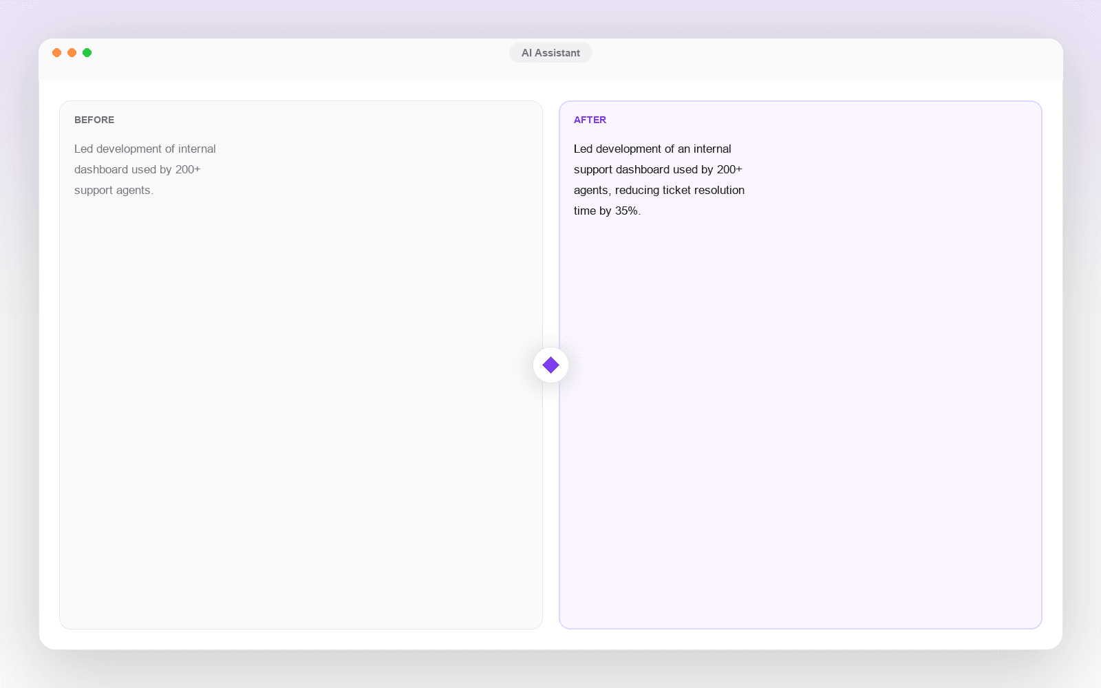 AI Resume Assistant in the Rezlo resume builder